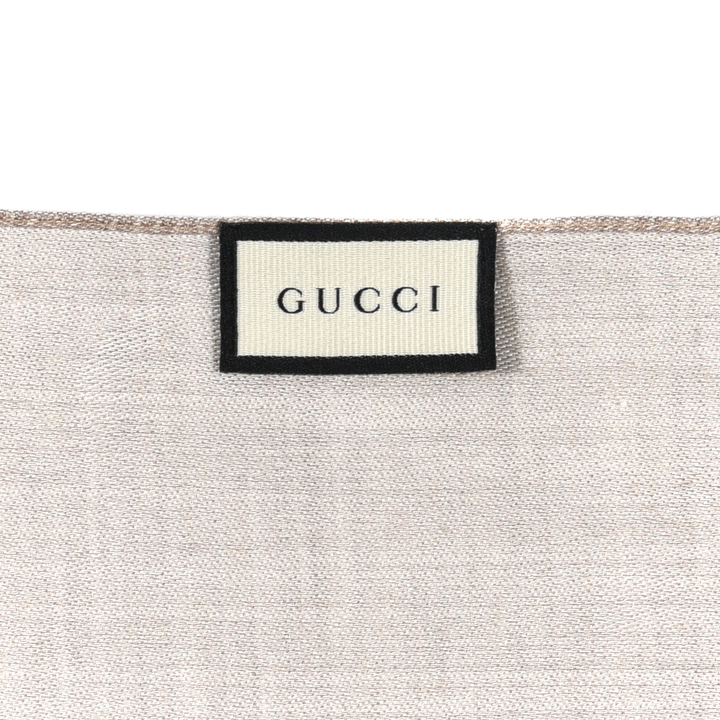 Gucci Wool Silk GG Monogram GGNat Plus Scarf Sand 5 of 5