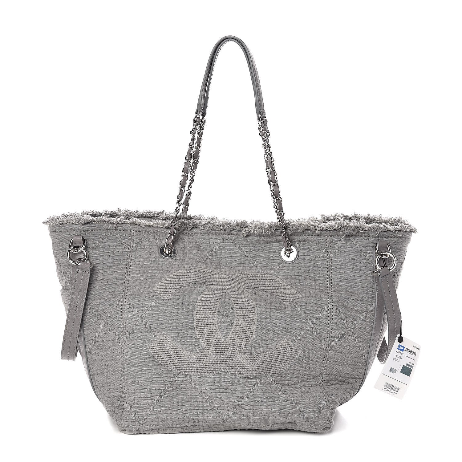 Chanel Canvas Small Double Face Tote Gray 1 of 10