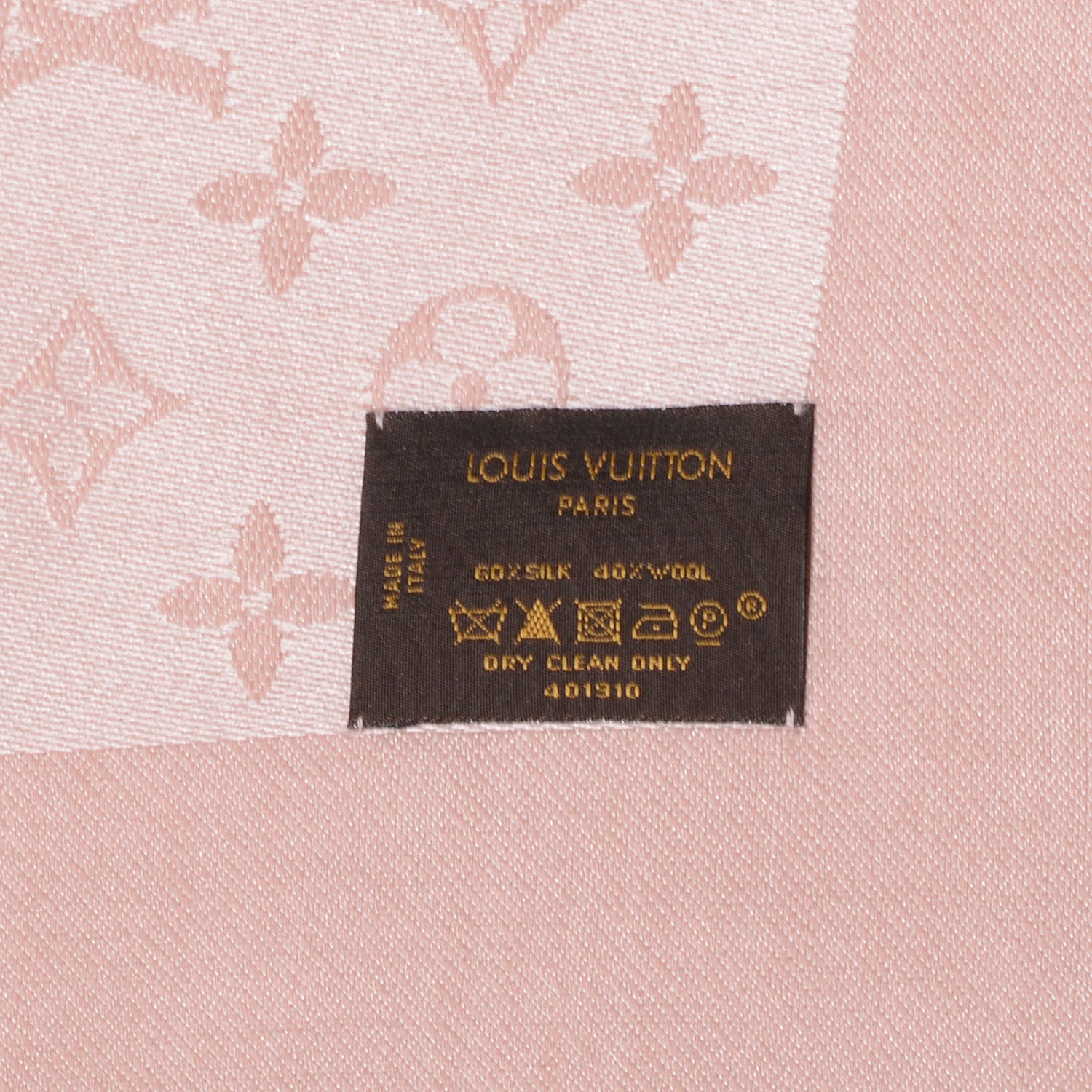 Louis Vuitton Wool Silk Monogram Shawl Natural 8 of 12