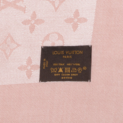 Louis Vuitton Wool Silk Monogram Shawl Natural 8 of 12