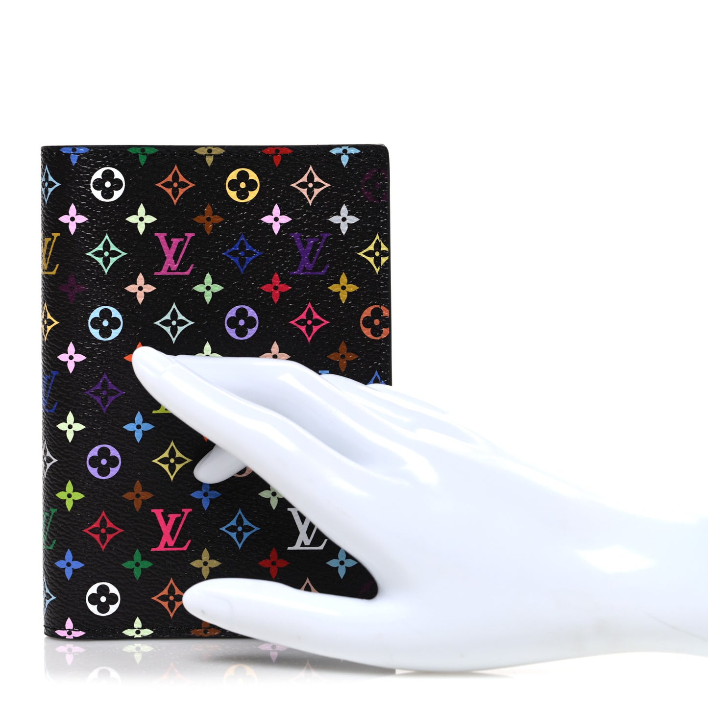 LV X TM Monogram Multicolor Passport Cover Black