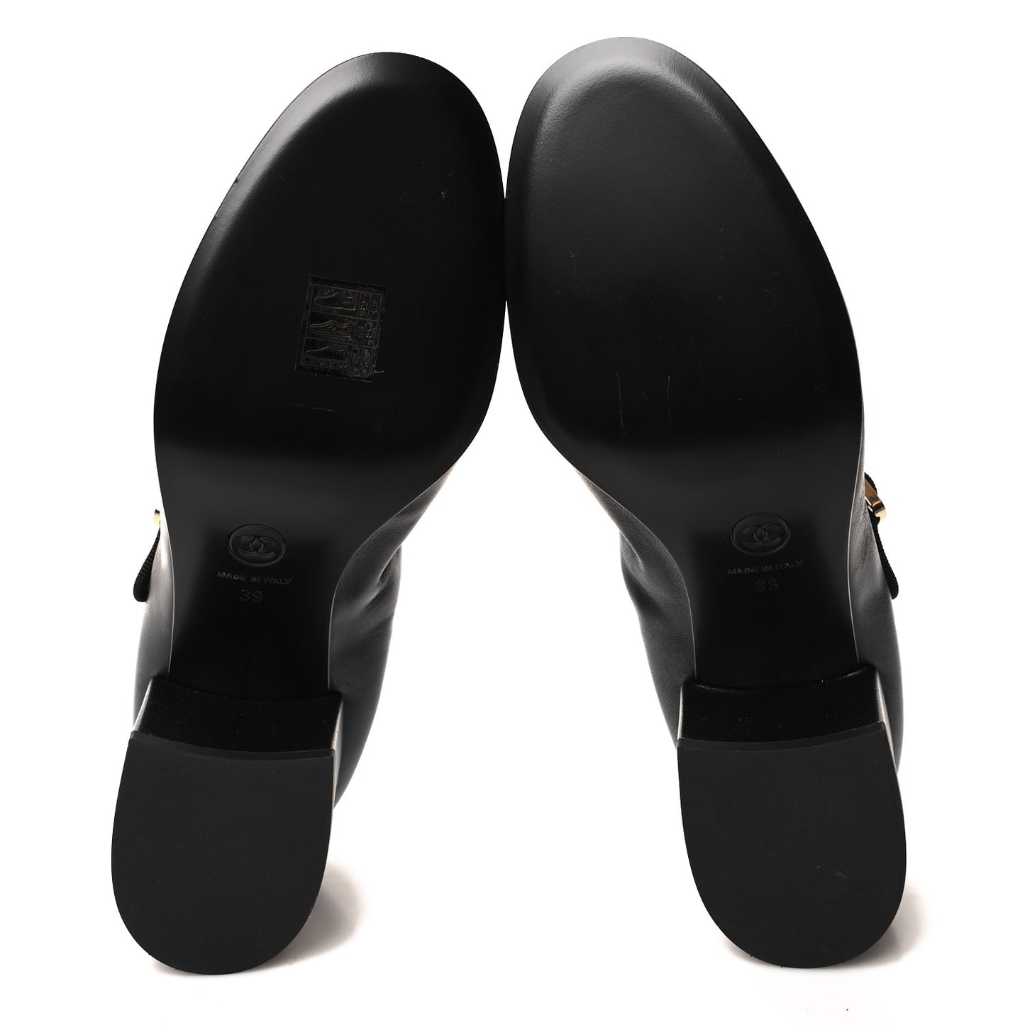 Lambskin Mary Jane Charm Pumps 39 Black