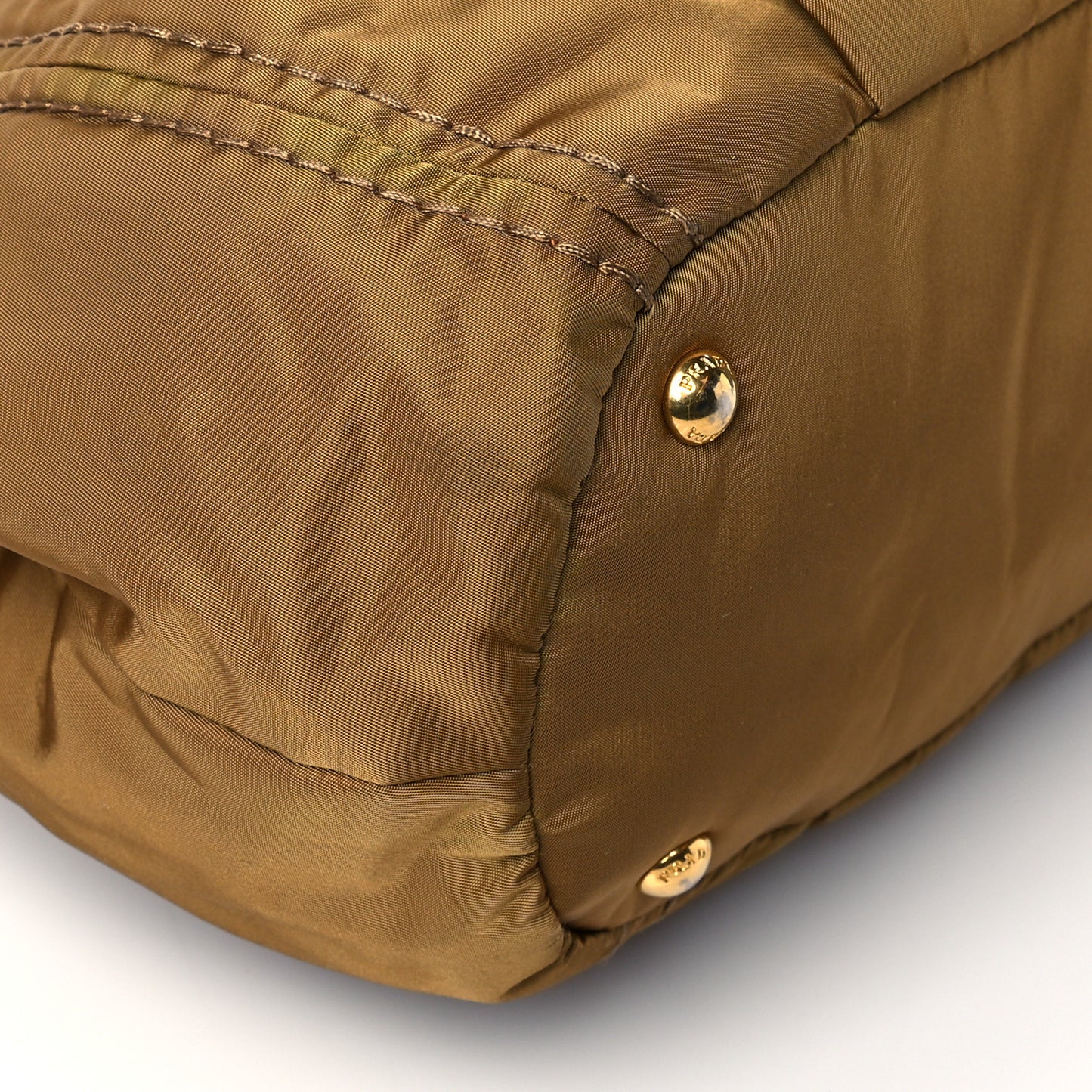 Tessuto Nylon Vitello Daino Tote Tabacco