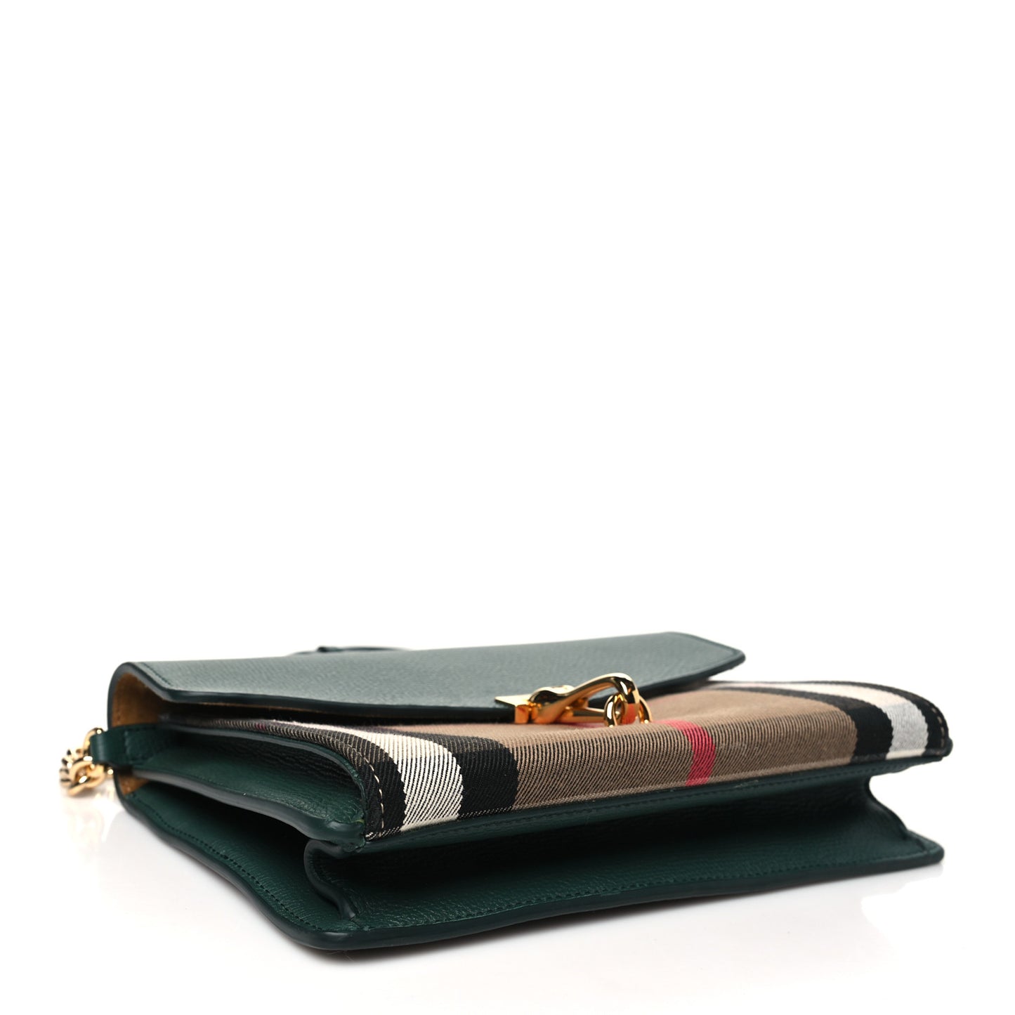 Derby Calfskin House Check Small Macken Crossbody Bag Vintage Green
