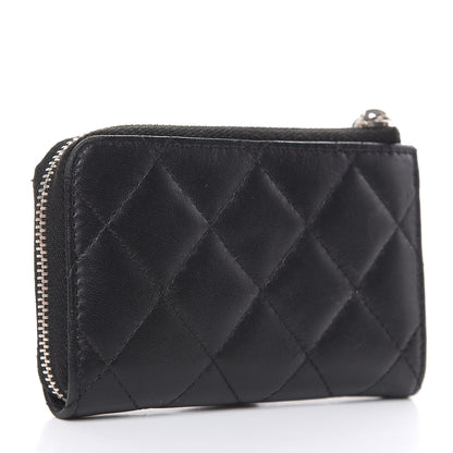 Chanel Lambskin Quilted Key Holder Case Black 3 of 12