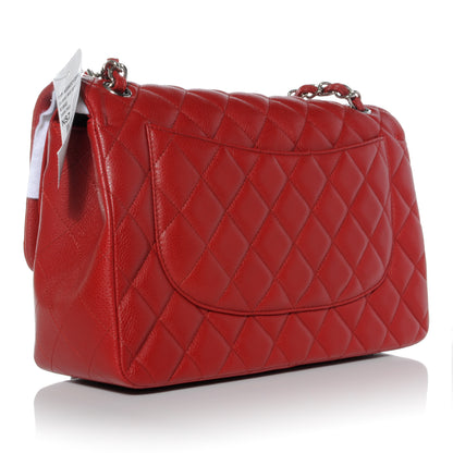 Chanel Caviar Jumbo Double Flap Red 3 of 10