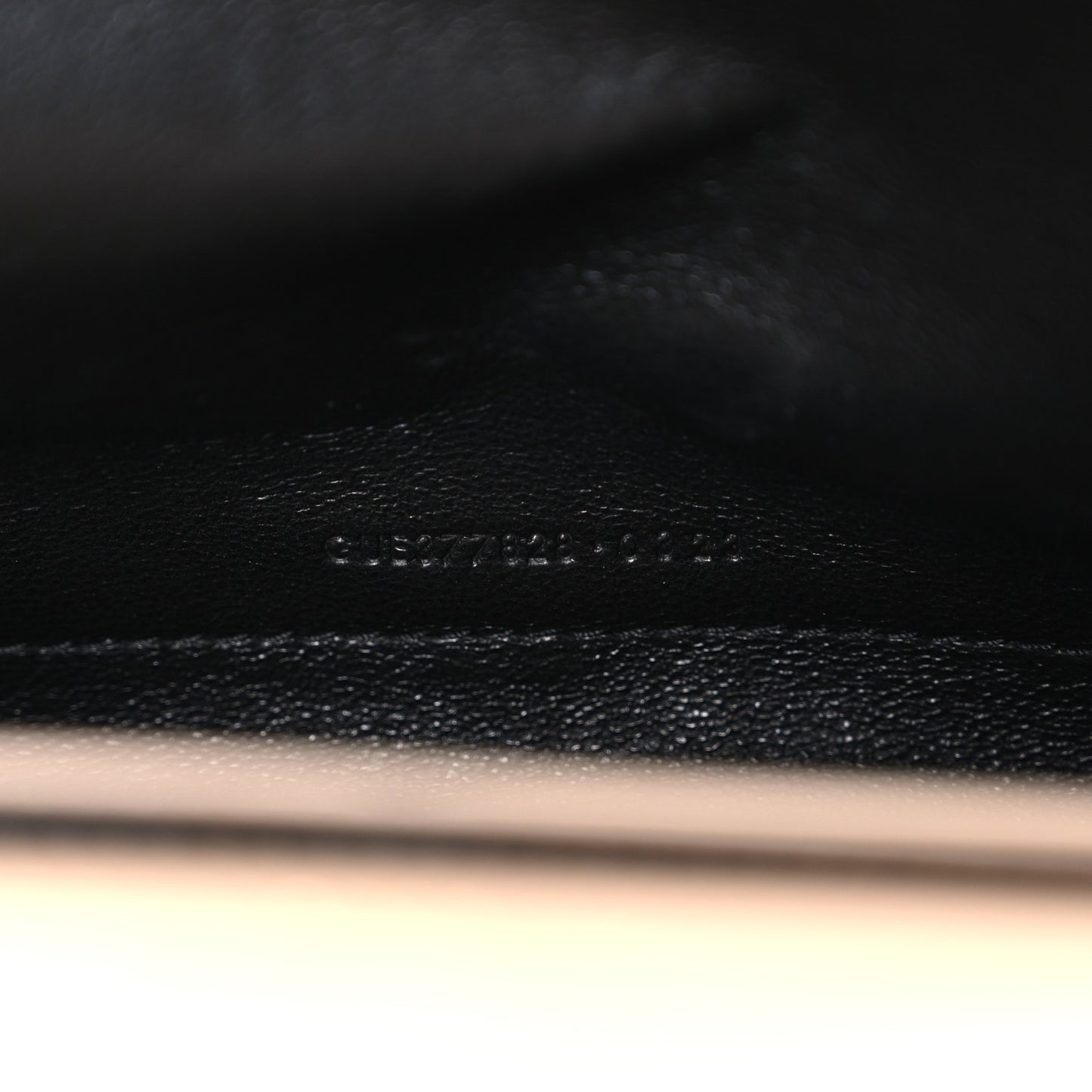 Grain De Poudre Matelasse Chevron Monogram Chain Wallet Dark Beige