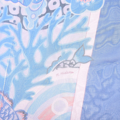 Hermes Silk Mousseline Urashima Taro Shawl 140 4 of 5