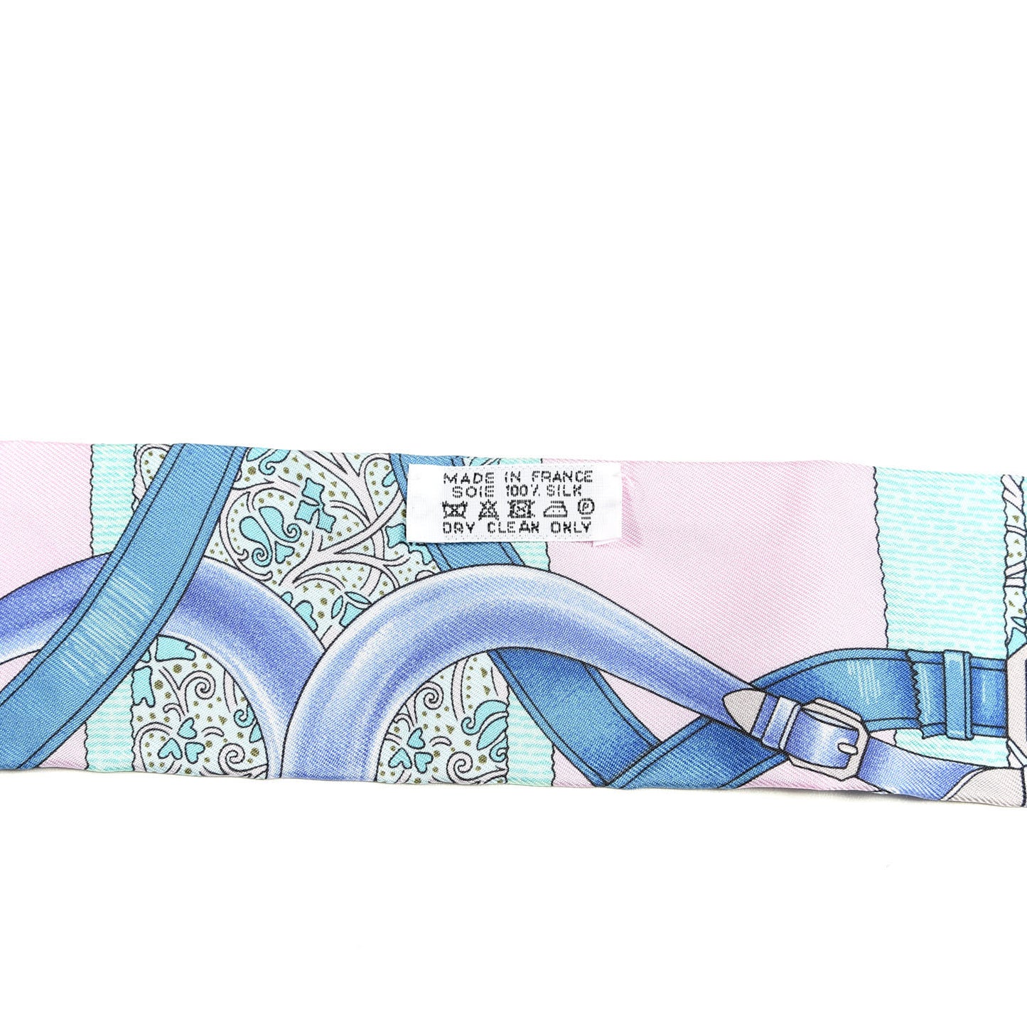 Silk Grand Manege Fleuri Twilly Rose Pale Turquoise Parme