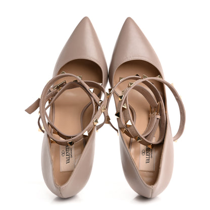 Valentino Garavani Nappa Rockstud Studwrap Strap 105mm Pumps 40 Poudre 2 of 11