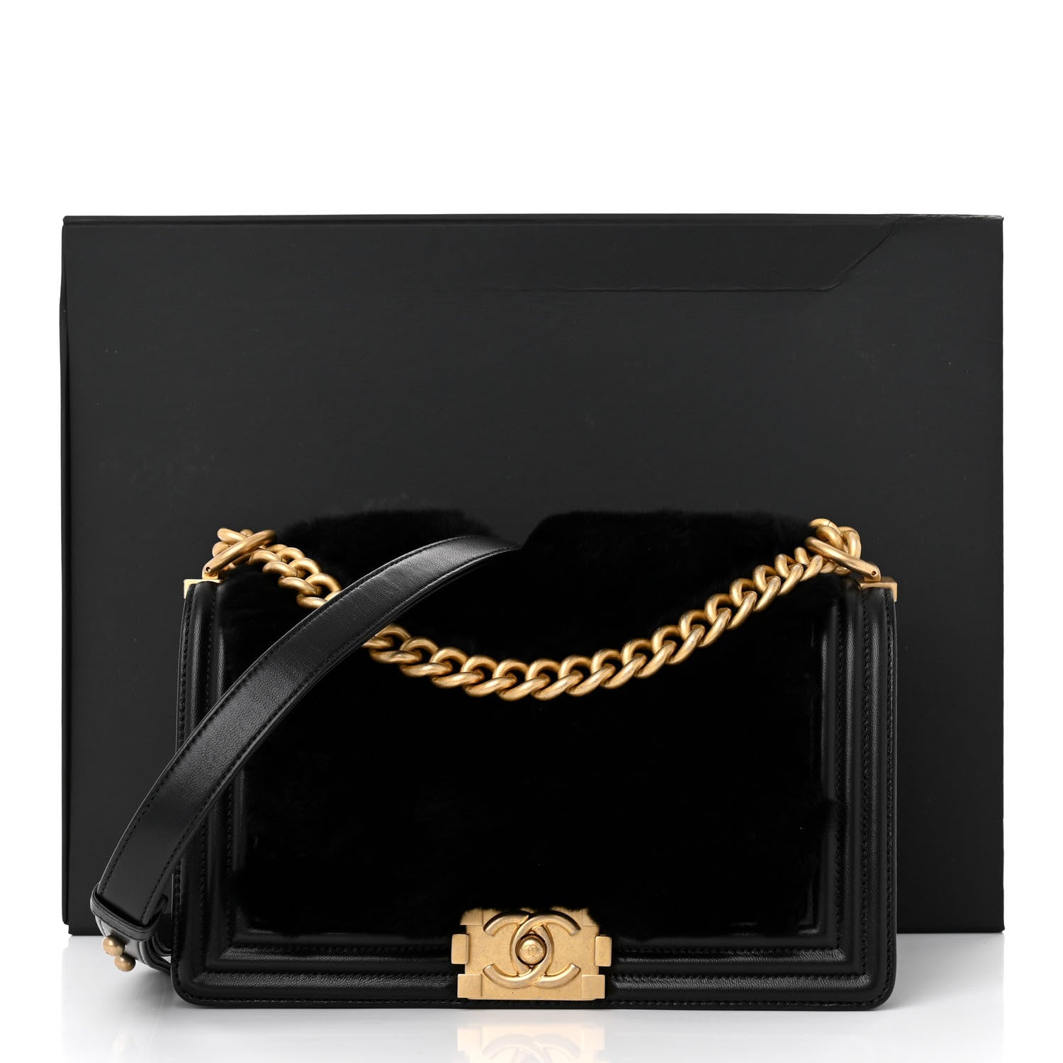 Chanel Orylag Rabbit Fur Calfskin Medium Boy Flap 11 of 11