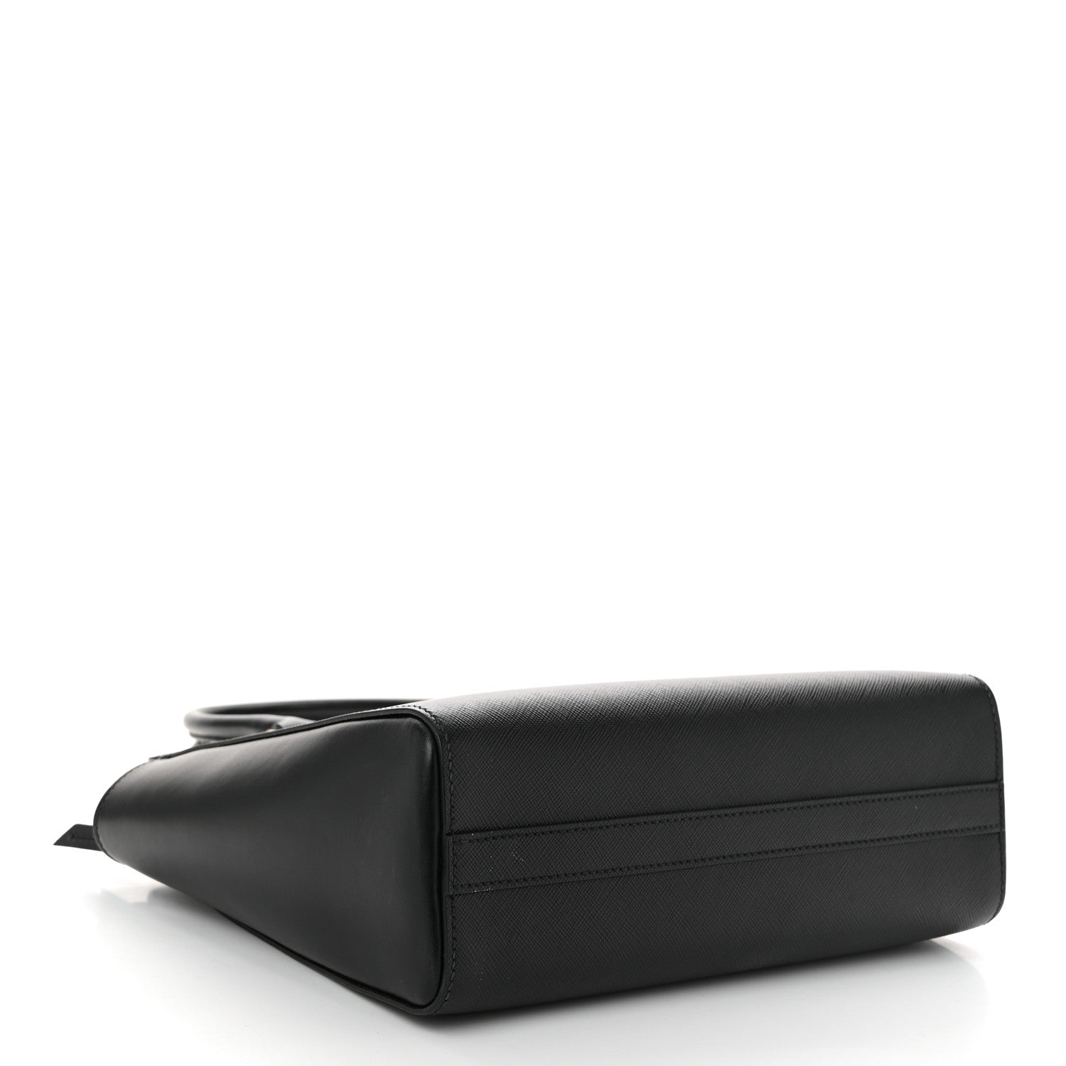 Prada Saffiano Soft Calfskin Small Zippered Tote Black 4 of 9