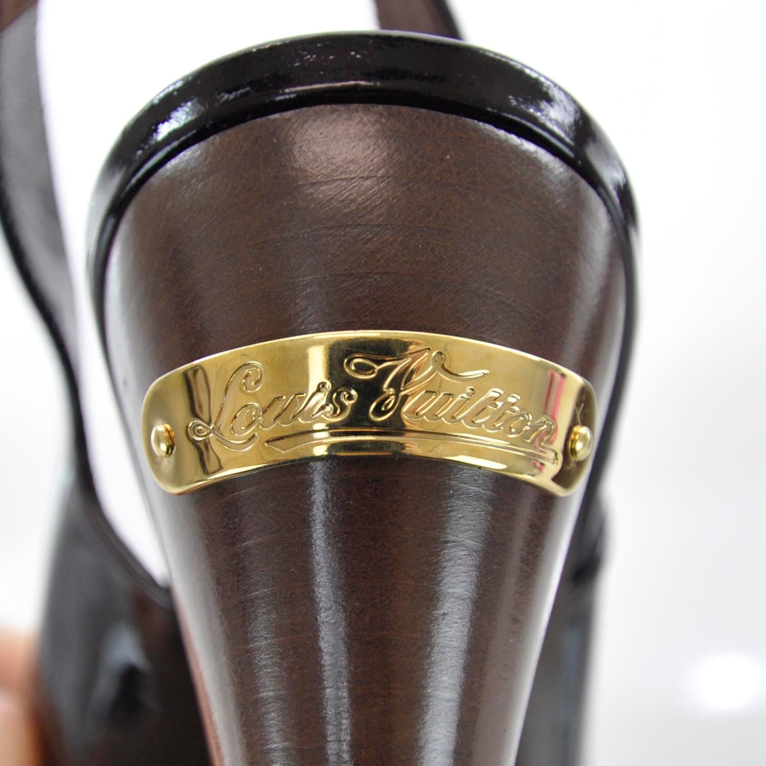 Louis Vuitton Patent Leather Heels 39 Amarante 5 of 7