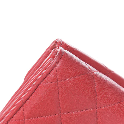 Chanel Lambskin Quilted Small 19 Flap Wallet Red 12 of 14