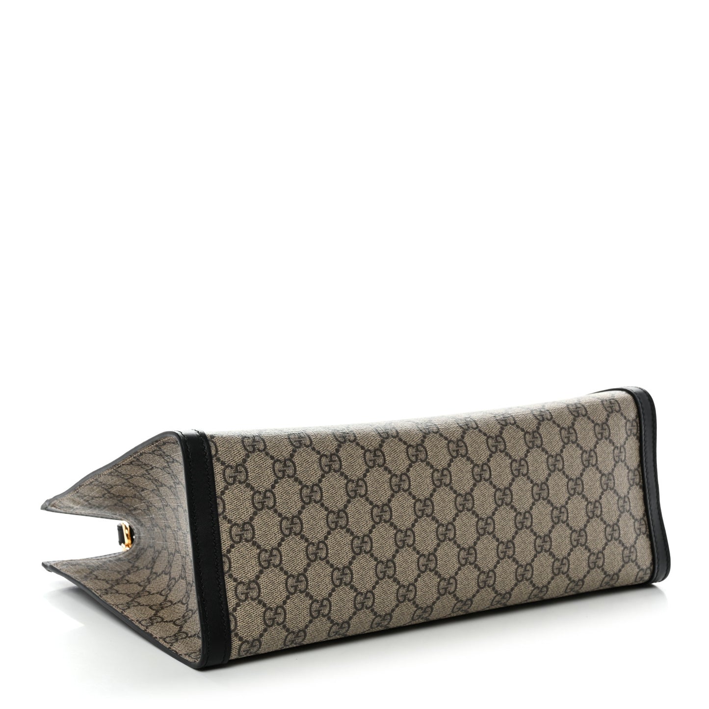 GG Supreme Monogram Medium Padlock Tote Black