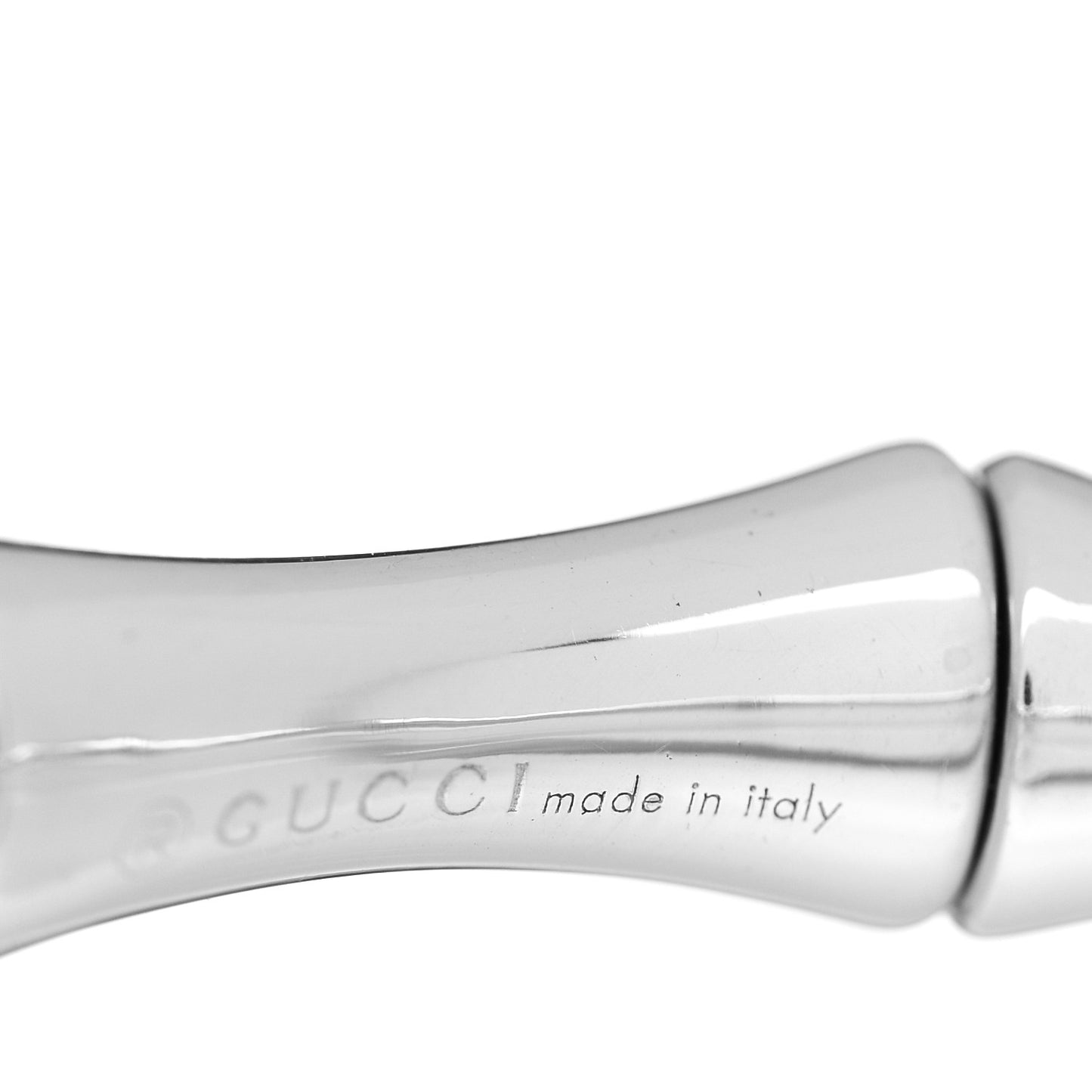 18K White Gold Medium Bamboo Spring Bracelet 16