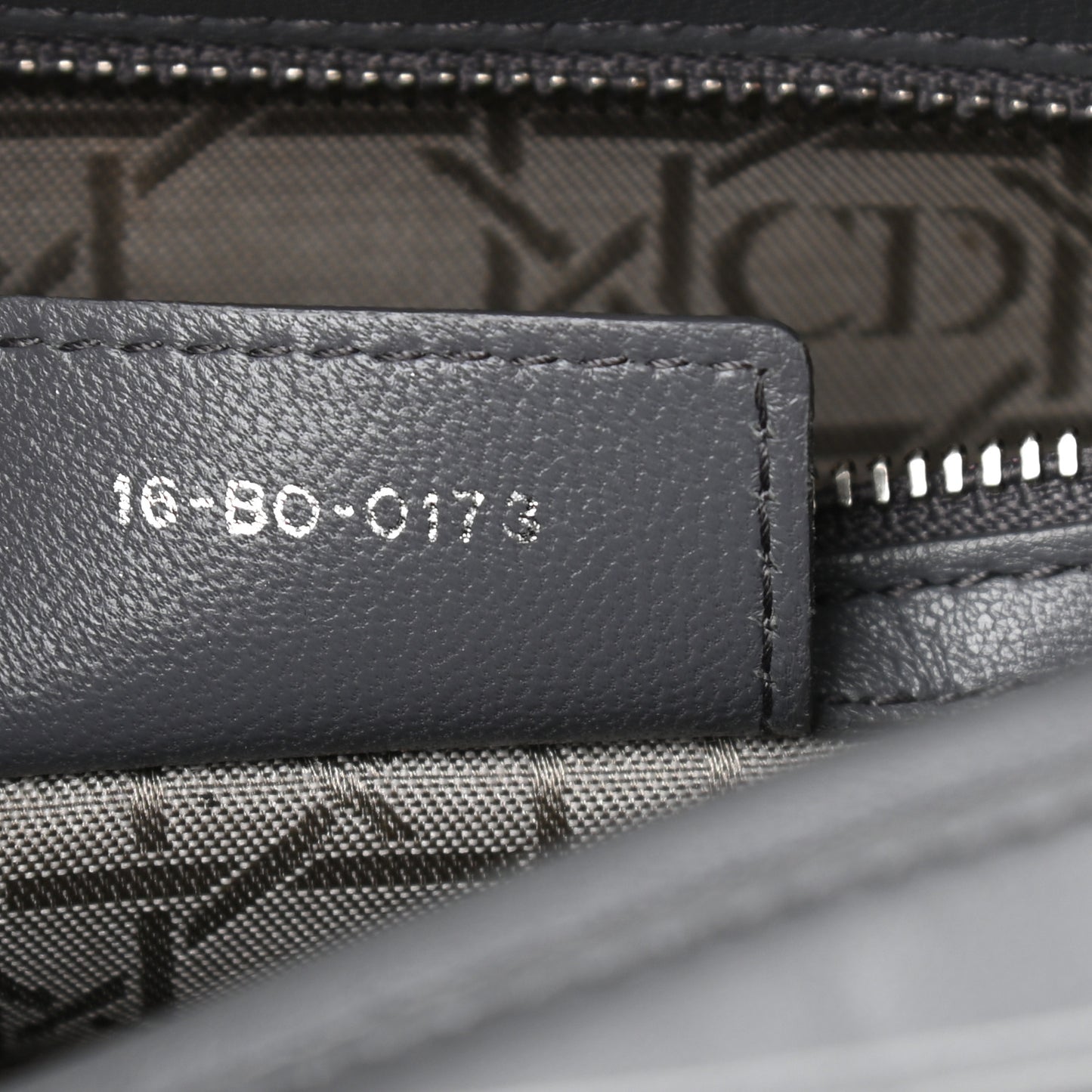 Lambskin Cannage Large Lady Dior Grey