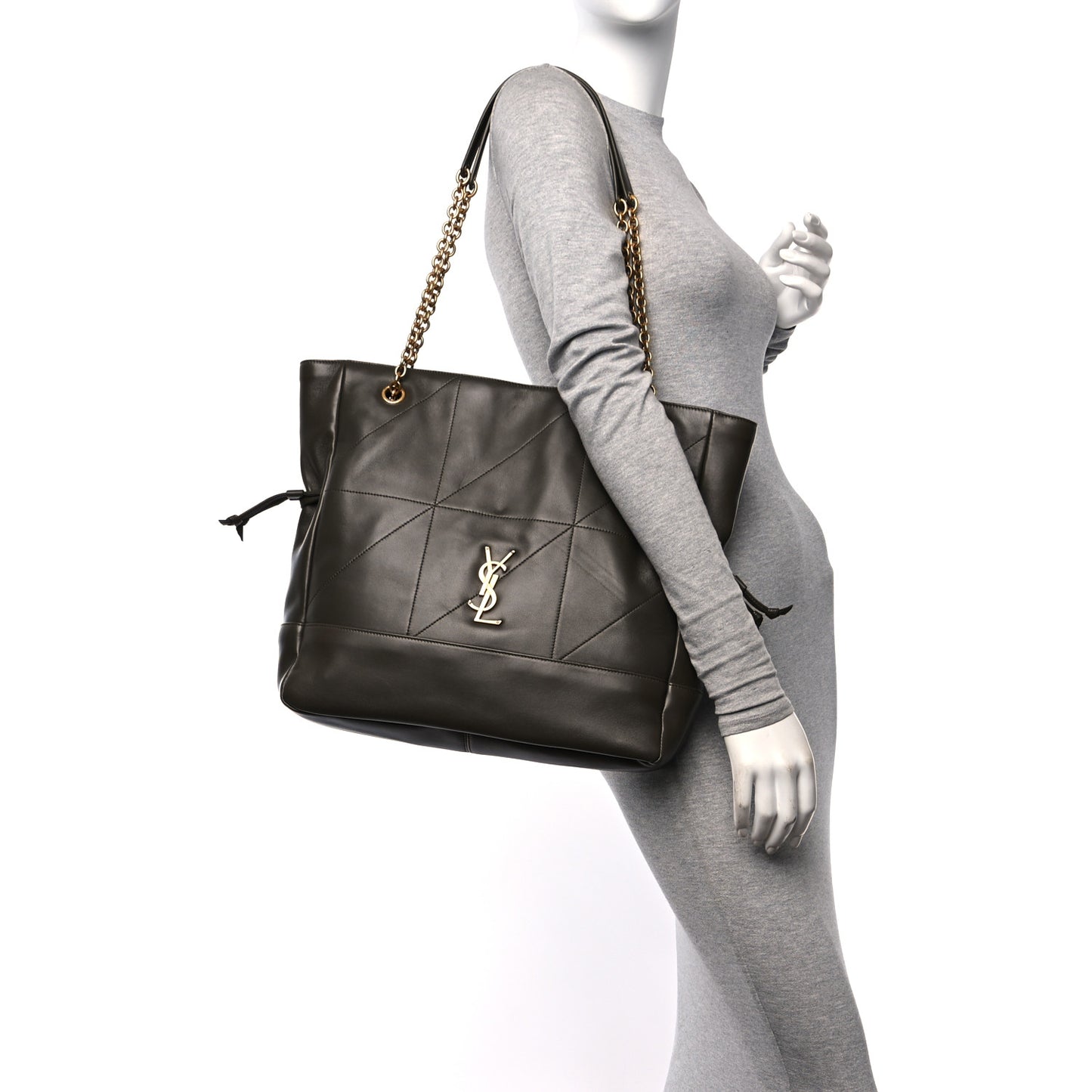 Lambskin Jamie Shopping Tote Light Musk