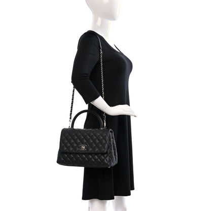 Chanel Caviar Quilted Small Coco Handle Flap Black 2 of 10