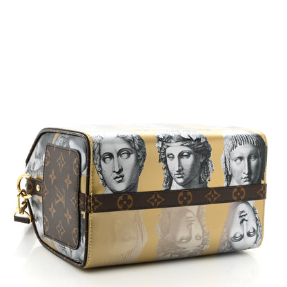 Louis Vuitton X FORNASETTI Calfskin Fornasetti Speedy Bandouliere 25 Gold 4 of 9