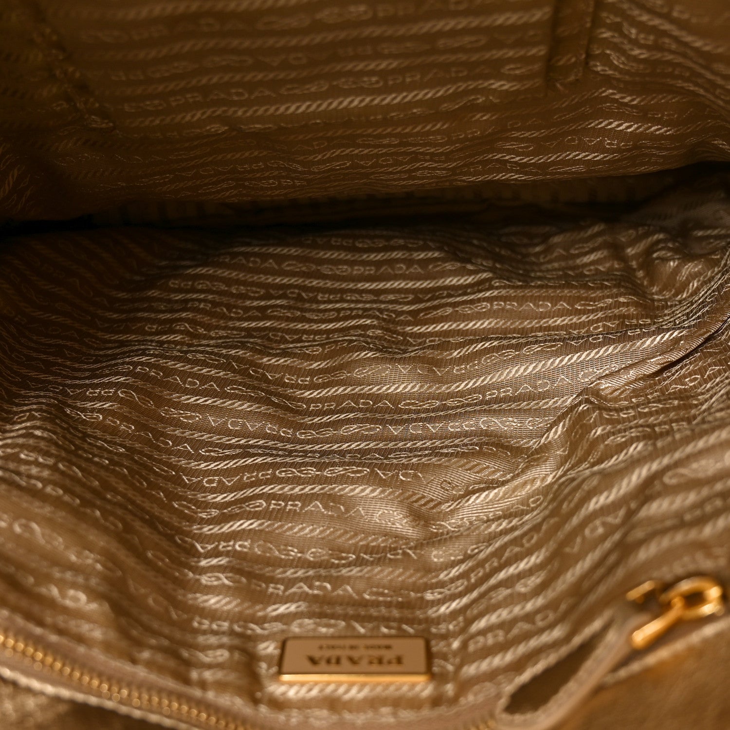 Prada Metallic Nappa Gaufre Tote Platino 5 of 9