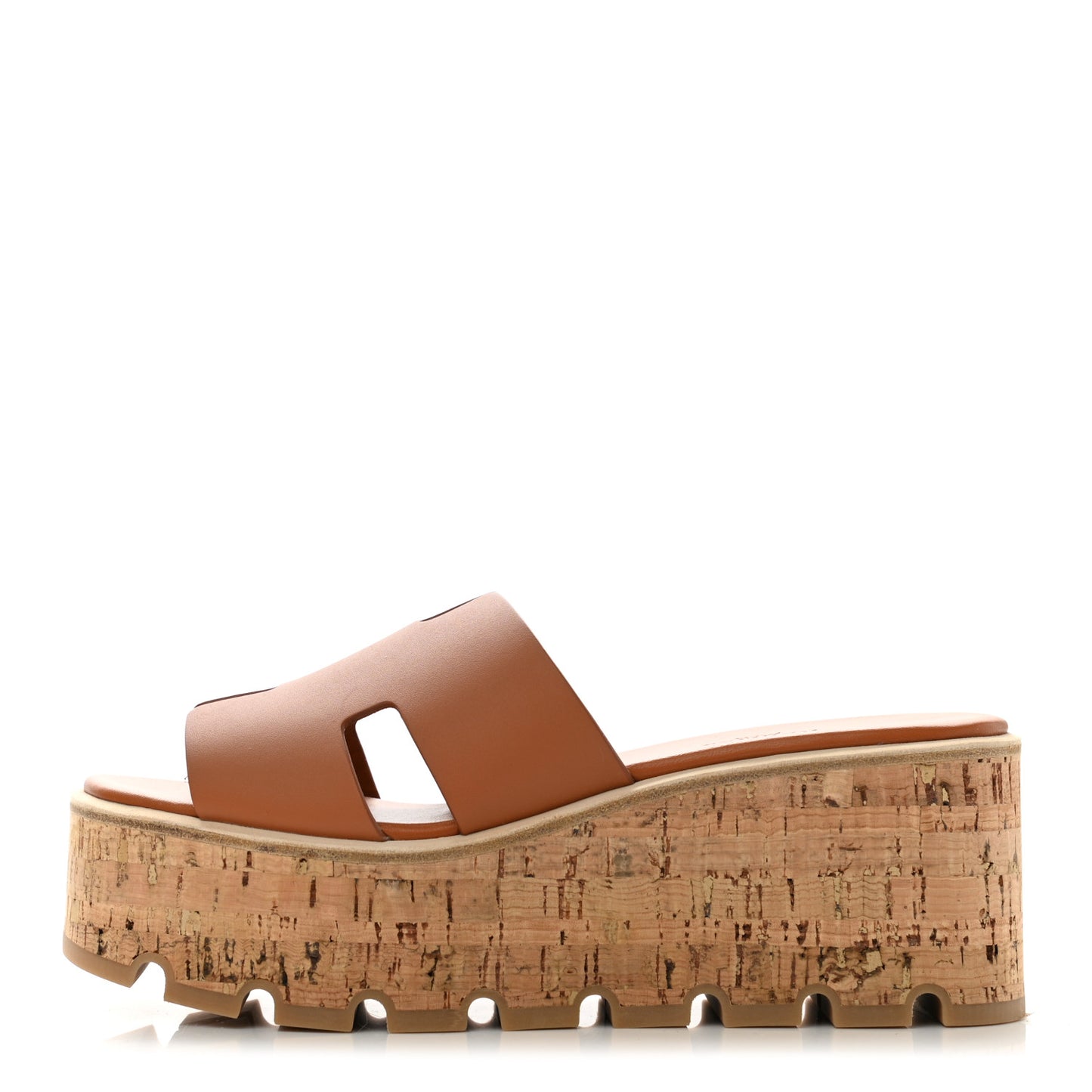 Calfskin Cork Eze 30 Sandals 36 Marron Glaise