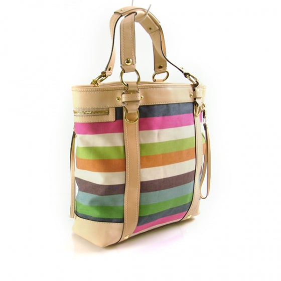 FASHIONPHILE COACHCanvasOxfordLegacyRainbow10760 3 of 9