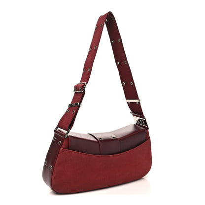 Christian Dior Canvas Calfskin Street Chic Columbus Ave Burgundy 3 of 12