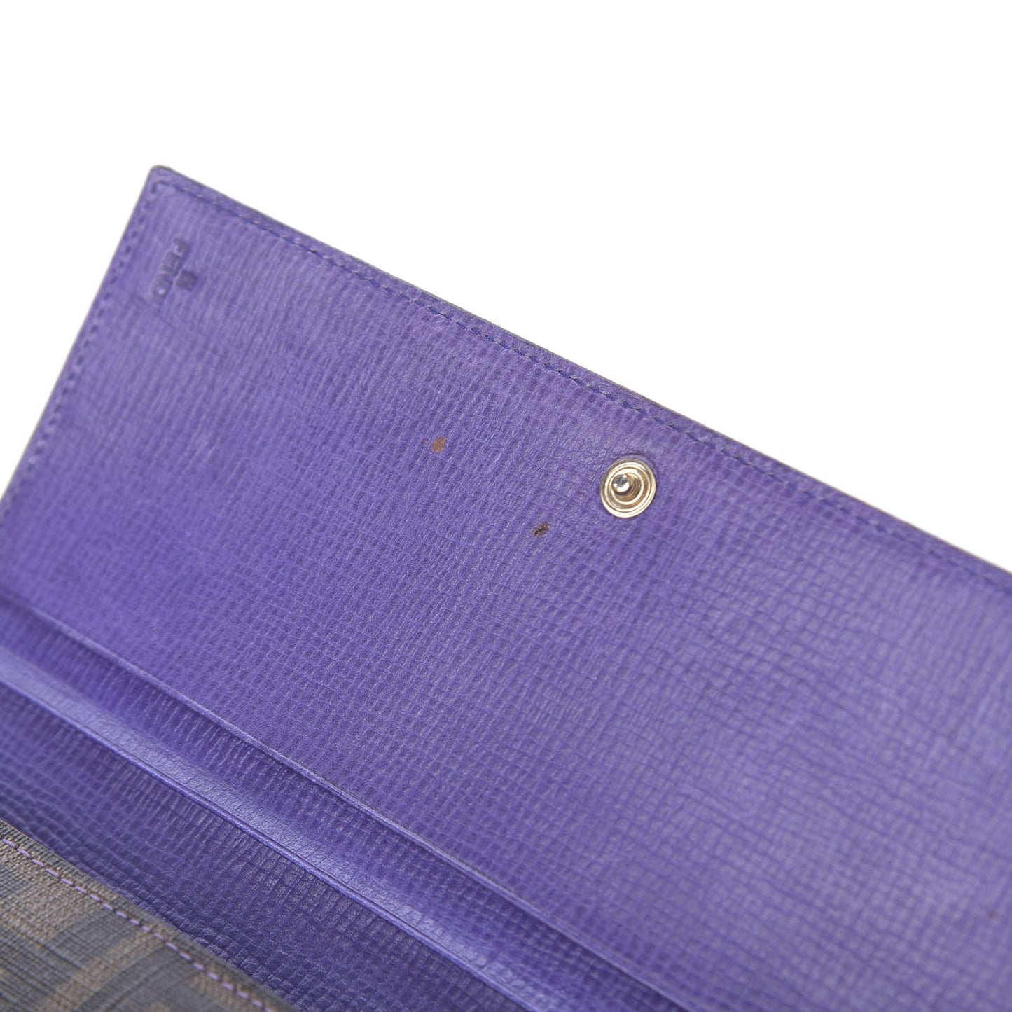 Zucca Spalmati Vitello Elite Continental Wallet Tobacco Viola