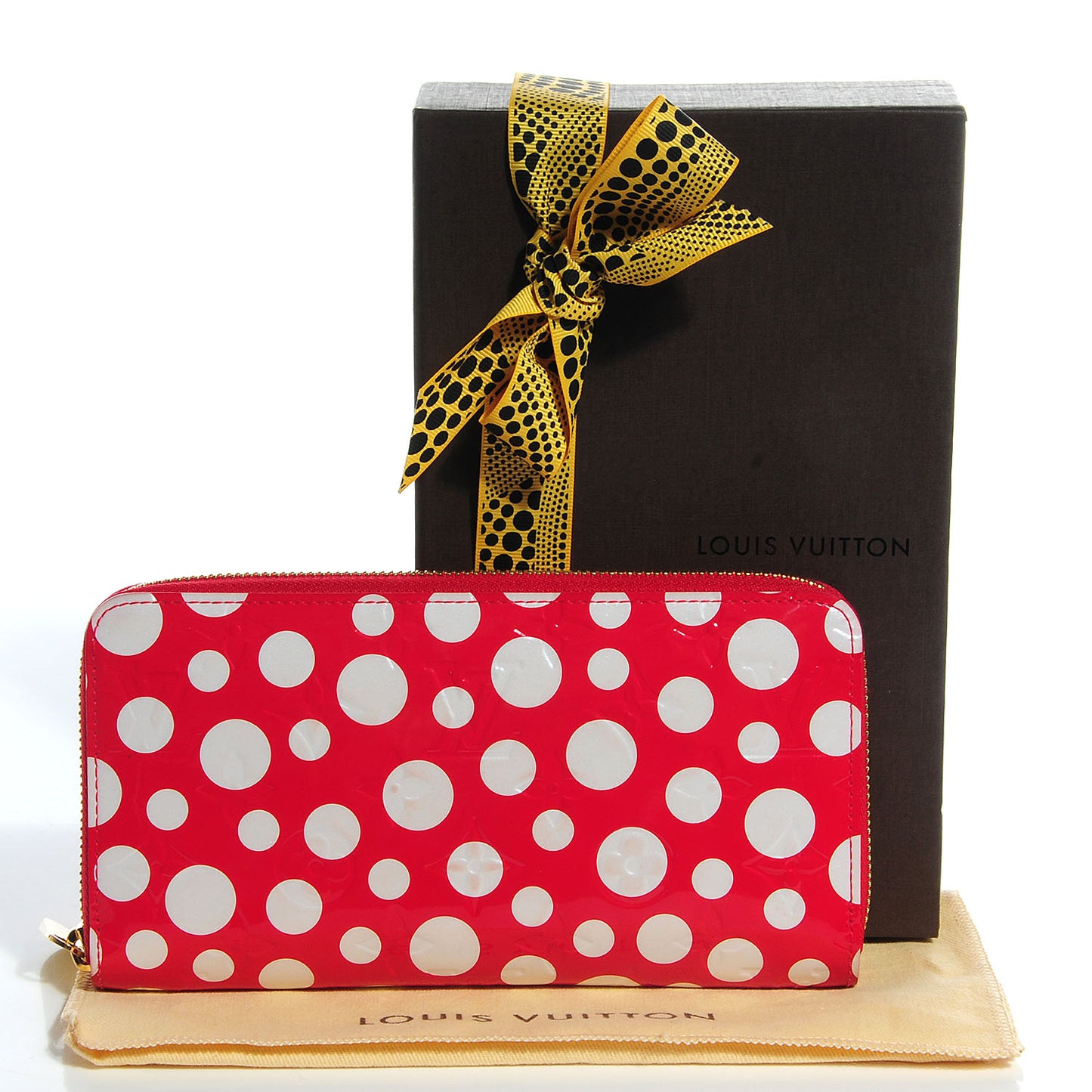 Vernis Kusama Infinity Dots Zippy Wallet Red