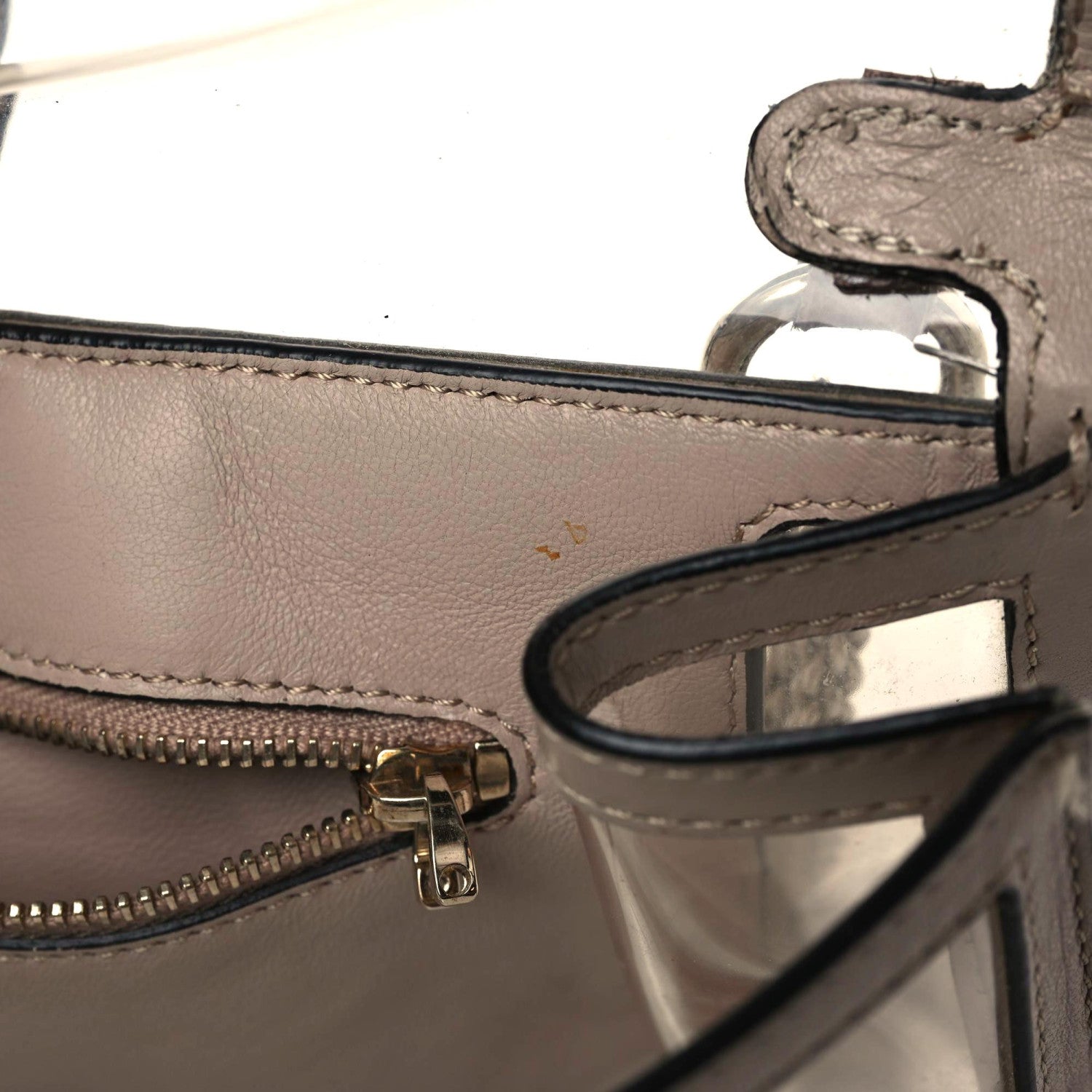 Valentino Garavani PVC Nappa Naked Medium Glam Lock Rockstud Flap Poudre 14 of 18