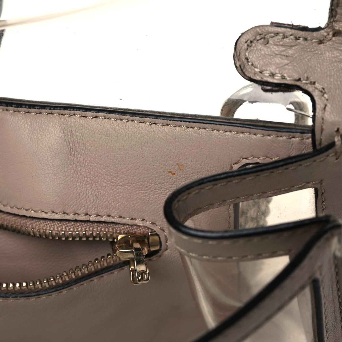 PVC Nappa Naked Medium Glam Lock Rockstud Flap Poudre