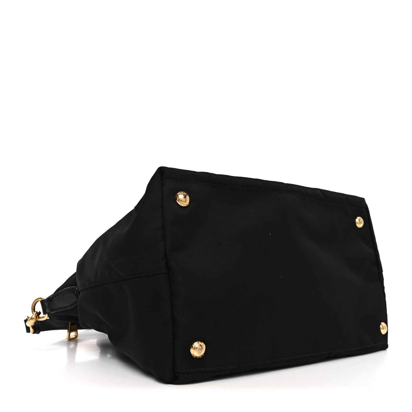 Tessuto Nylon Saffiano Shopping Tote Black