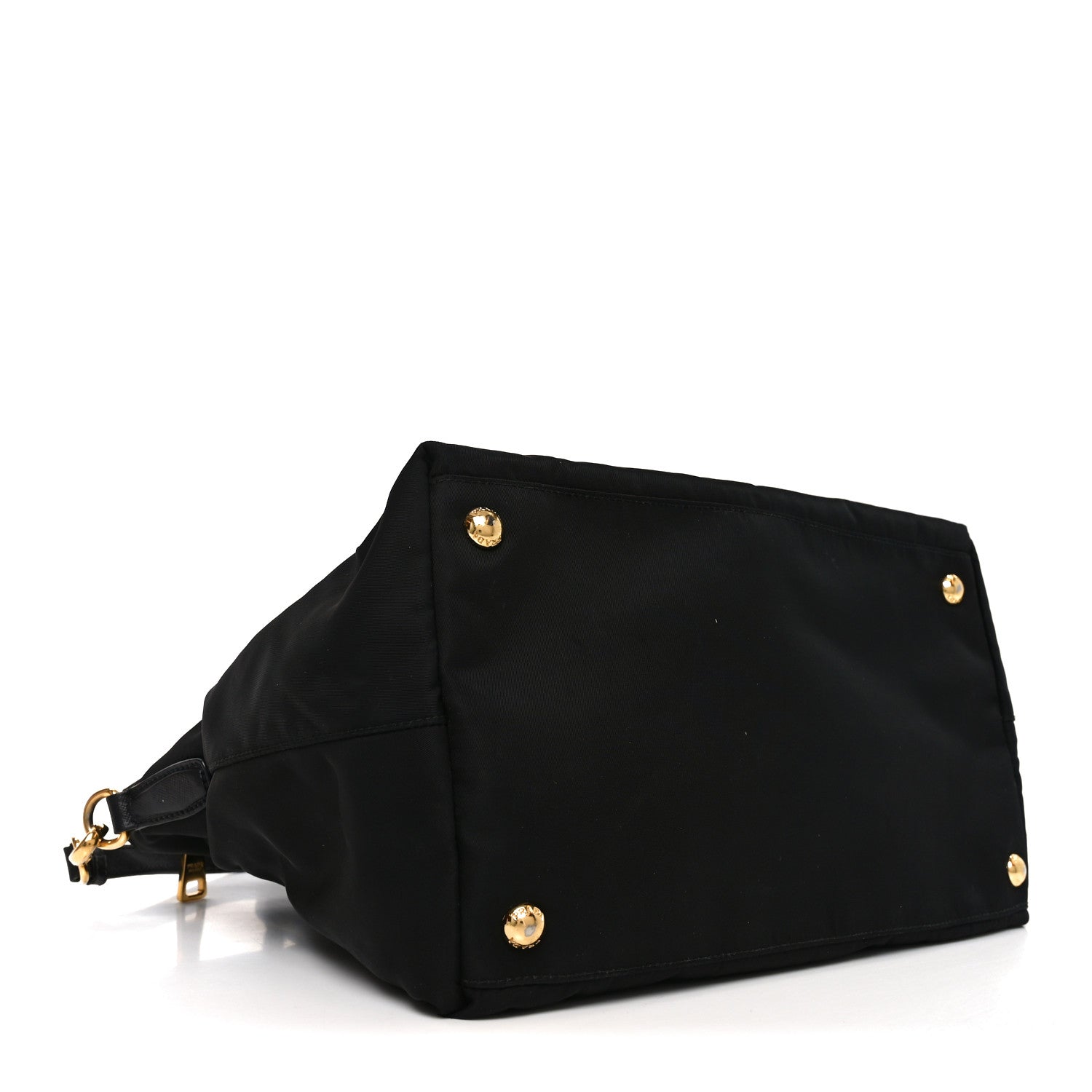 Prada Tessuto Nylon Saffiano Shopping Tote Black 4 of 9
