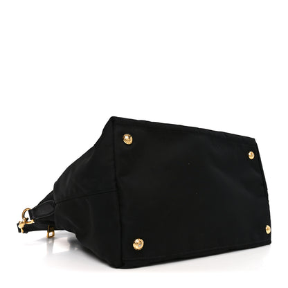 Prada Tessuto Nylon Saffiano Shopping Tote Black 4 of 9