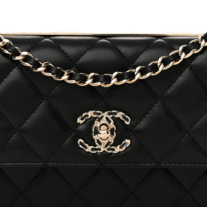Chanel Lambskin Quilted Trendy CC Flap Phone Holder With Chain Black 8 of 11