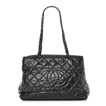 Chanel Calfskin Quilted Small Chain Me Tote Dark Grey 1 of 9