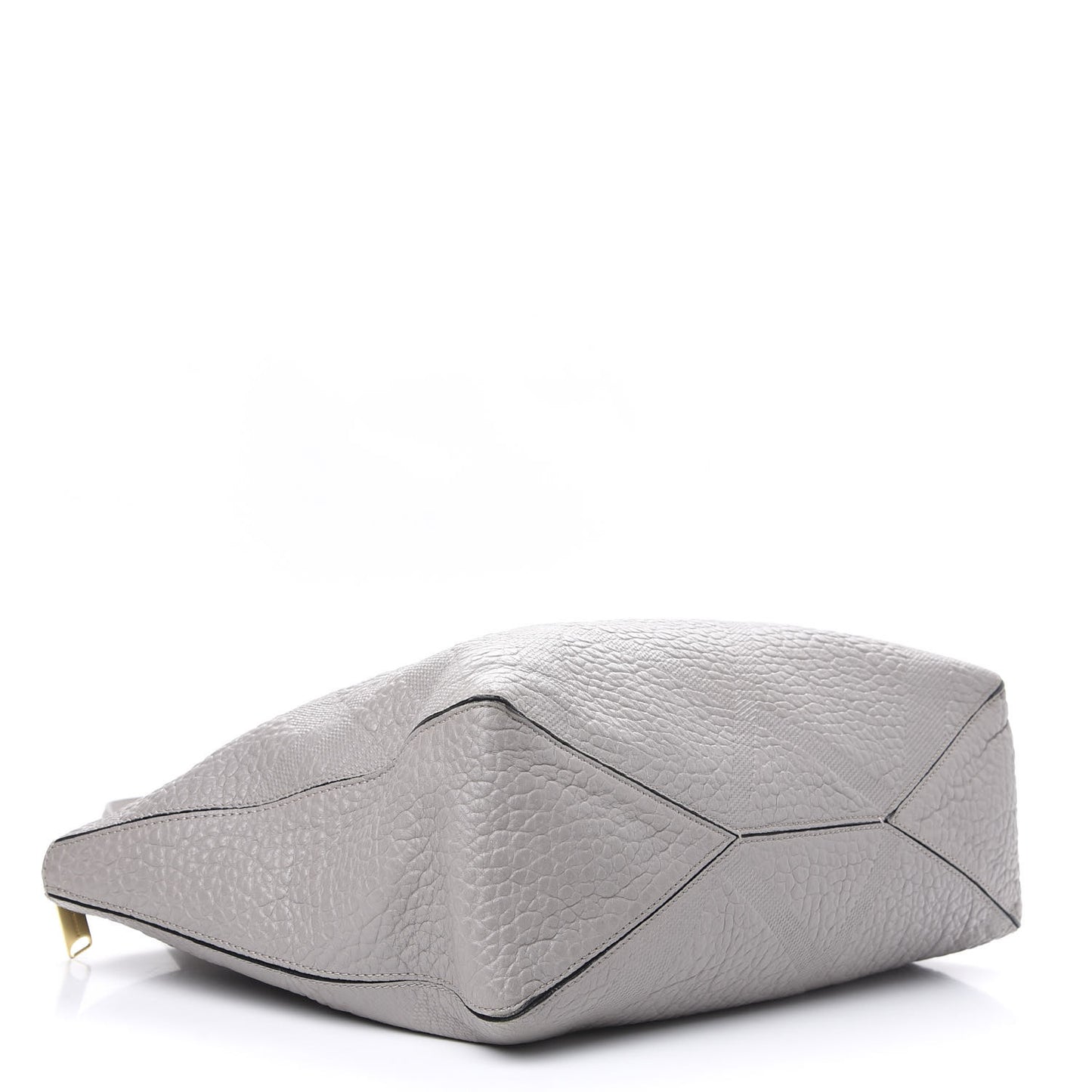 Heritage Grain Check Embossed Medium Dewsbury Tote Pale Grey