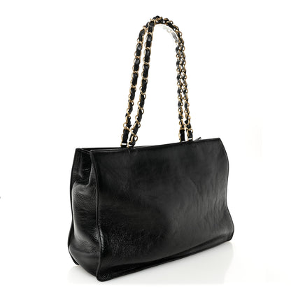 Chanel Shiny Aged Calfskin Shopping Bag Black 3 of 12