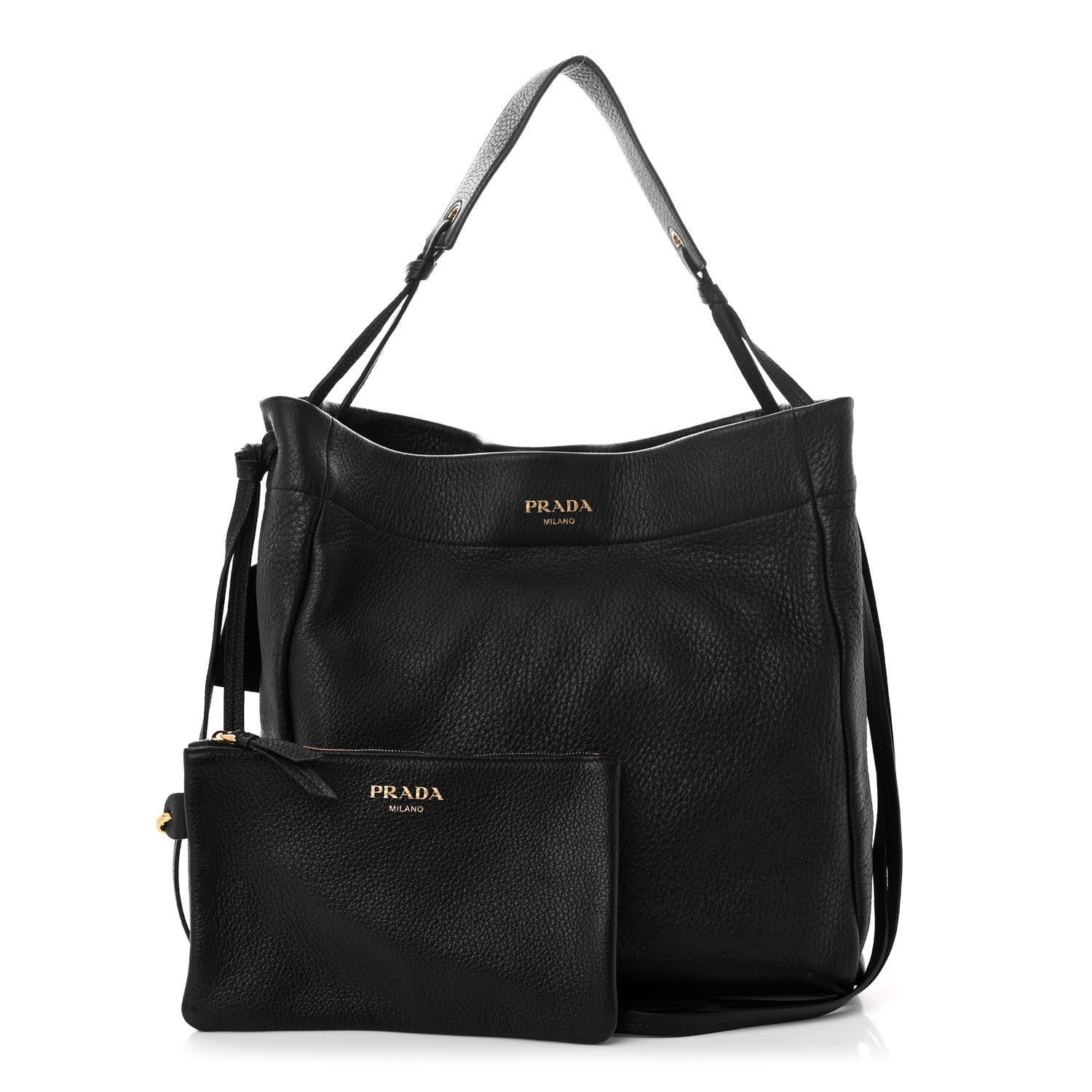 Prada Cervo Hobo Black 3 of 12