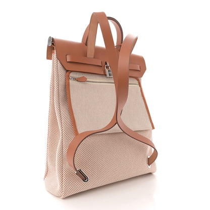 Hermes Vache Hunter Criss Viking Herbag a Dos Retourne Backpack Ecru Beige Naturel 4 of 11
