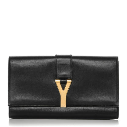 Saint Laurent Calfskin Classic Y Ligne Clutch Black 1 of 8
