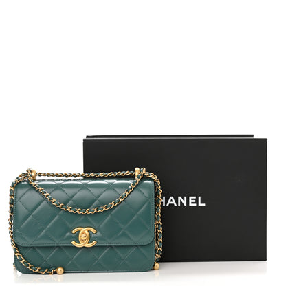 Chanel Calfskin Quilted Perfect Fit Flap Green 11 of 11