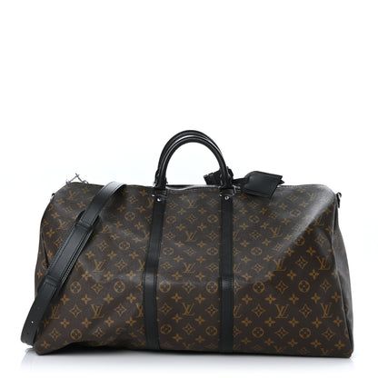 Louis Vuitton Monogram Macassar Keepall Bandouliere 55 1 of 10