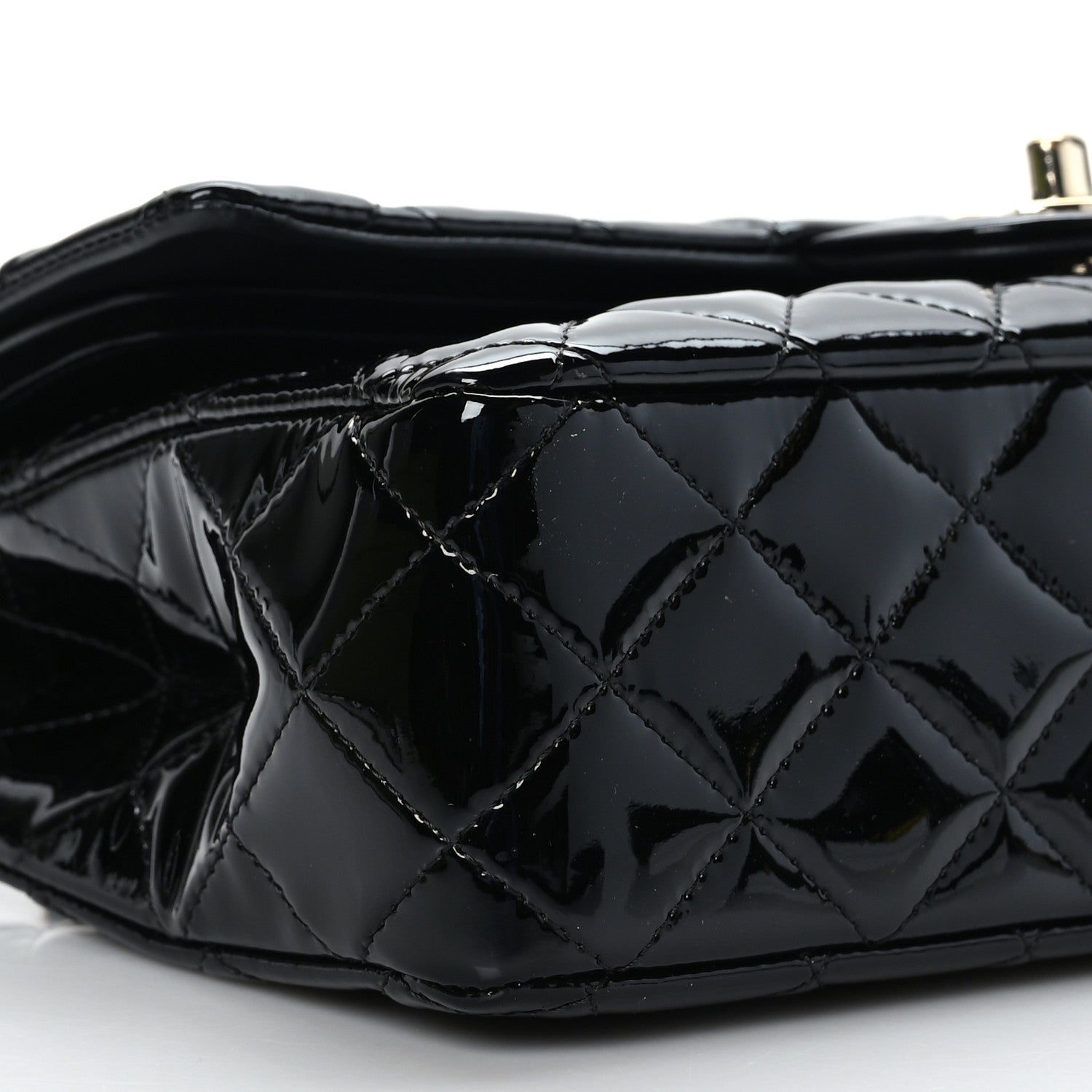 Chanel Patent Quilted Medium Double Flap Black 8 of 9
