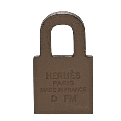 Hermes Palladium Swift O'Kelly Earrings Etoupe 4 of 4