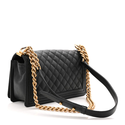Chanel Caviar Quilted Medium Boy Flap Black 3 of 11