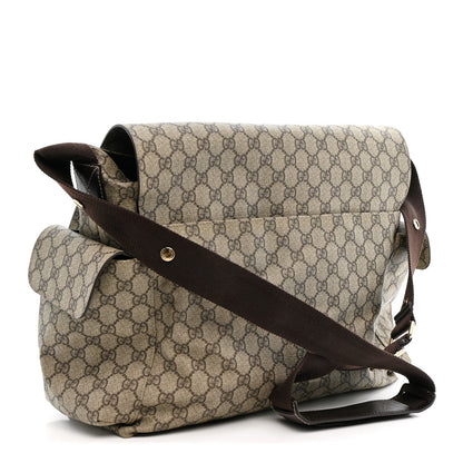 Gucci GG Plus Monogram Messenger Diaper Bag Dark Brown 3 of 11