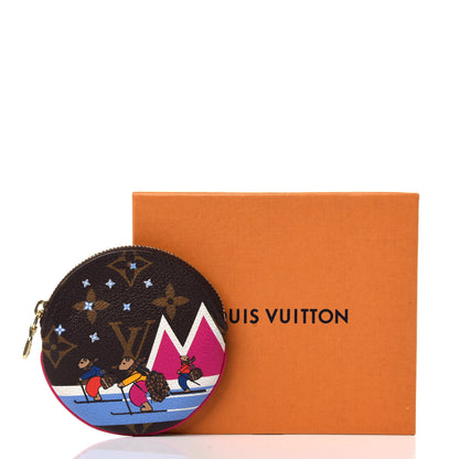 Louis Vuitton Monogram 2018 Christmas Animation Round Coin Purse 10 of 10