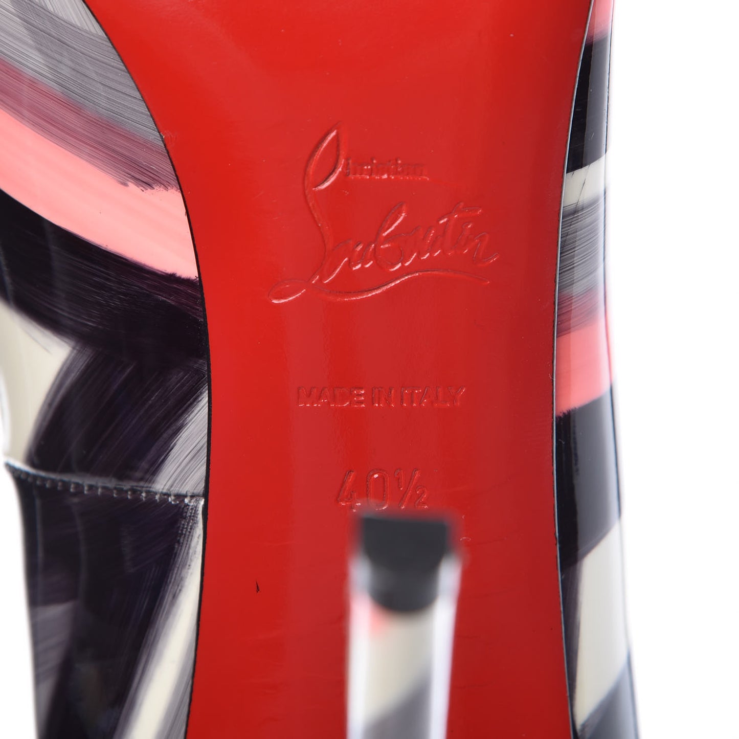 Patent Pigalle Stripe Graffiti 120 Pumps 40.5 Multi
